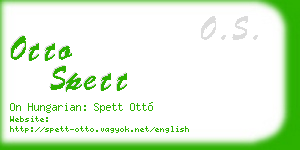 otto spett business card